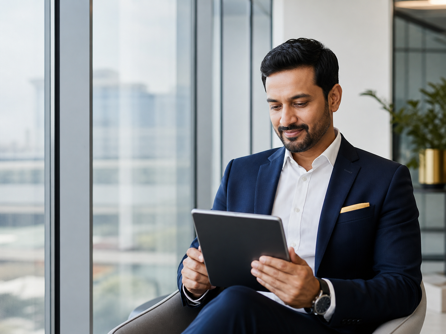 Professional using a trusted digital financial service platform