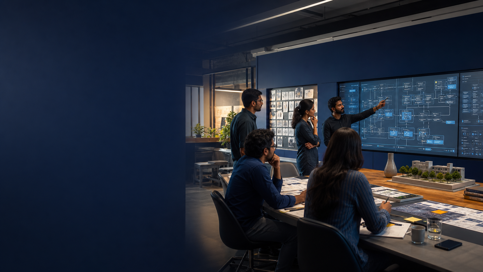 SaaS product team reviewing a platform design